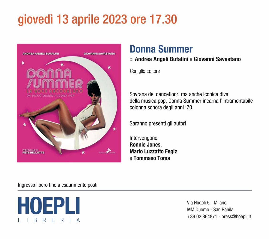 Donna Summer: a Milano la presentazione della prima monografia italiana