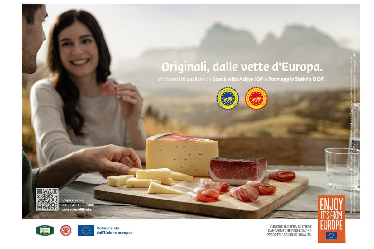 Al via la nuova campagna di comunicazione europea per la promozione dello Speck Alto Adige IGP e del Formaggio Stelvio DOP 