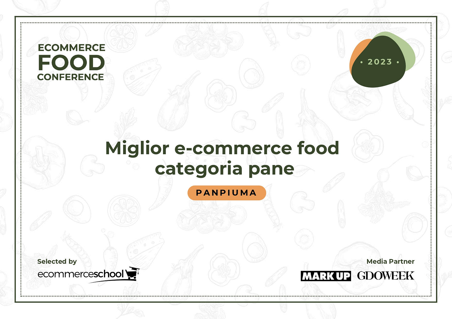 Pan Piuma conquista il premio  “Miglior E-commerce Food Categoria Pane” 2023