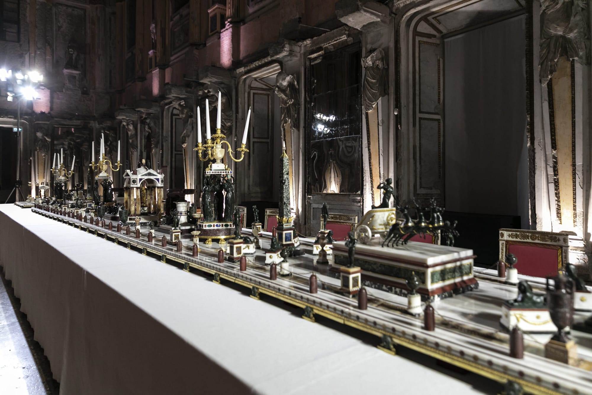 Il Centrotavola Napoleonico restaurato grazie a Uvet e Fondazione Atlante presentato a Palazzo Reale