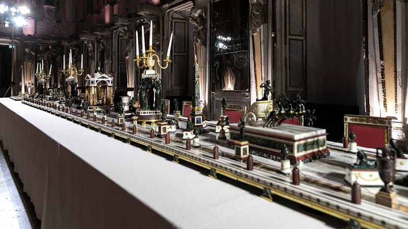 Il Centrotavola Napoleonico restaurato grazie a Uvet e Fondazione Atlante presentato a Palazzo Reale